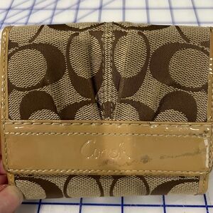 Coach Brown and Tan Wallet
